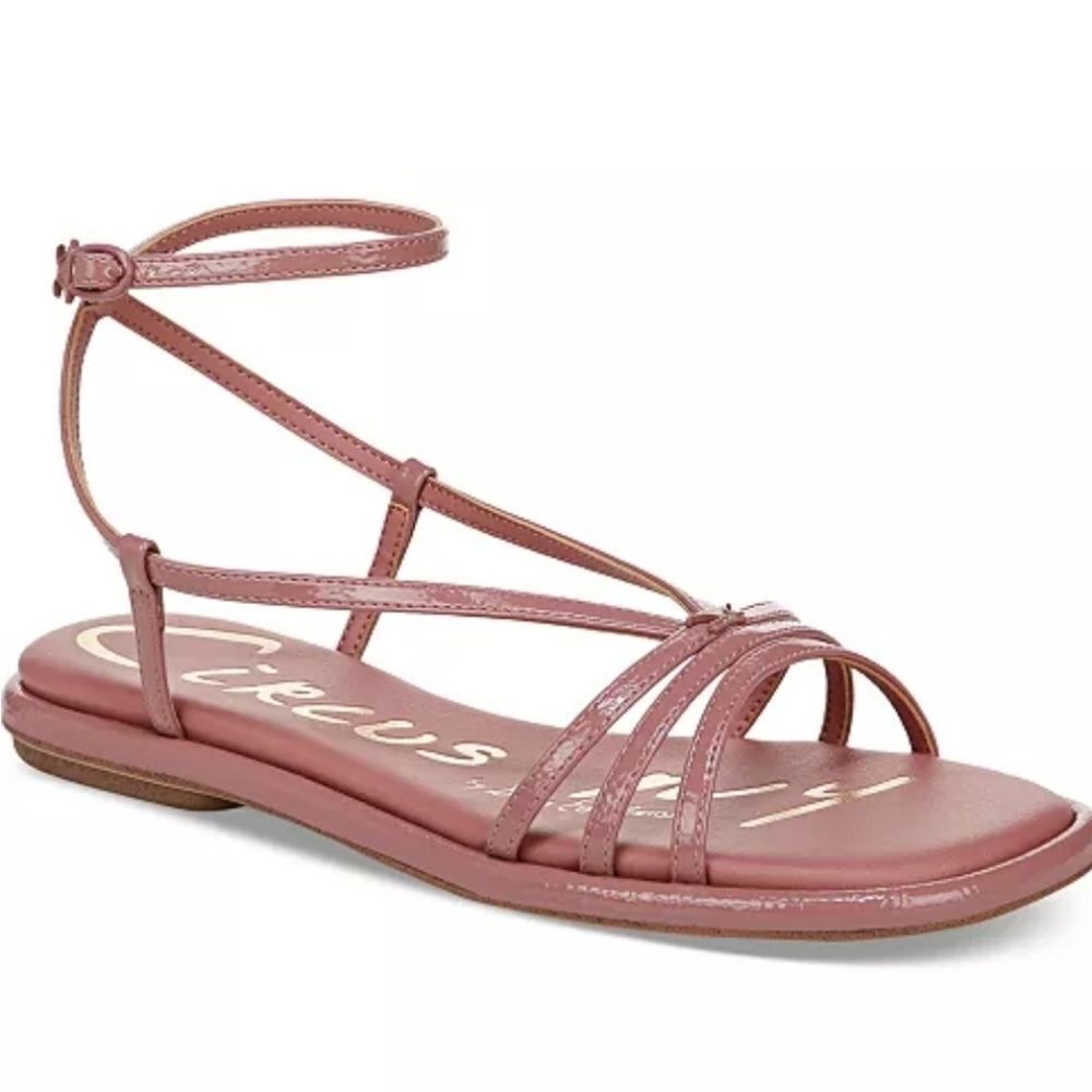 Circus NY by Sam Edelman Olana Strappy Flat Sandals Size 9 In Berry Blush